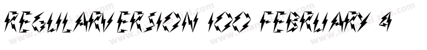 RegularVersion 100 February 4 20字体转换